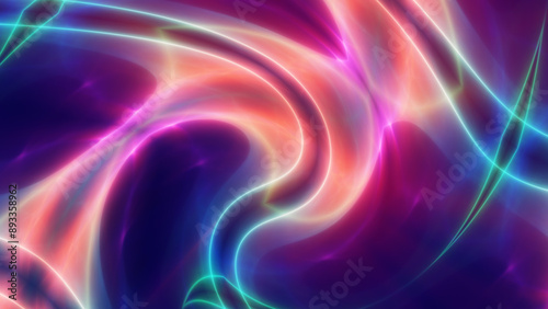 background neon line wave illustration