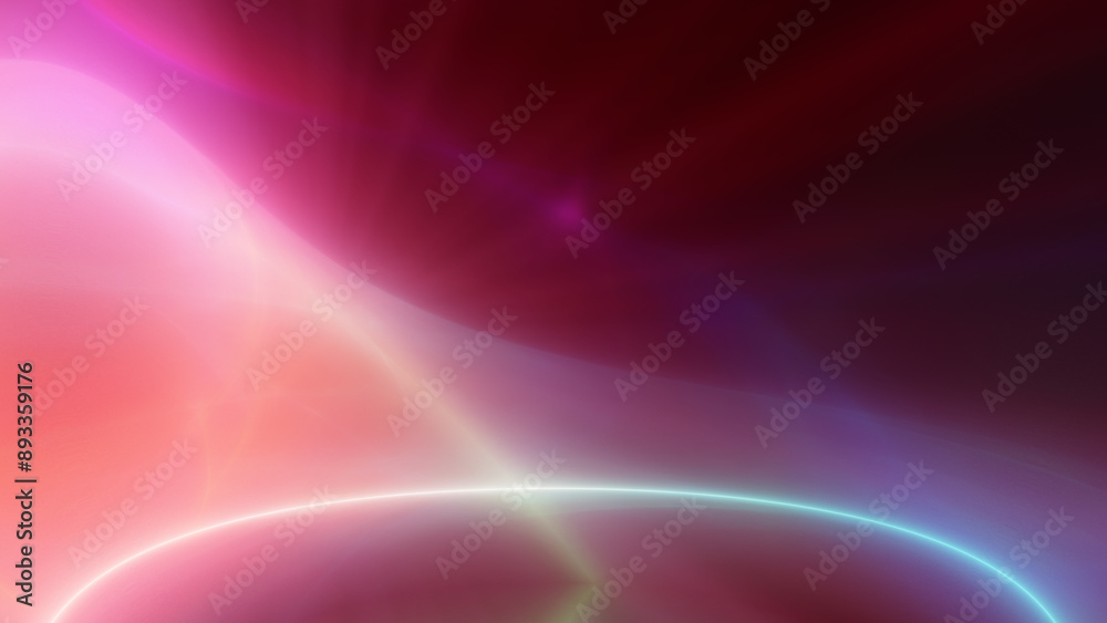 Obraz premium background neon line wave illustration