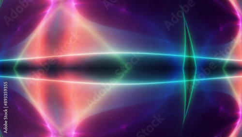 background neon line wave illustration