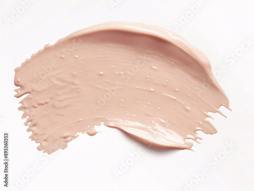 Cream Swatch of Skin Tone on White Background