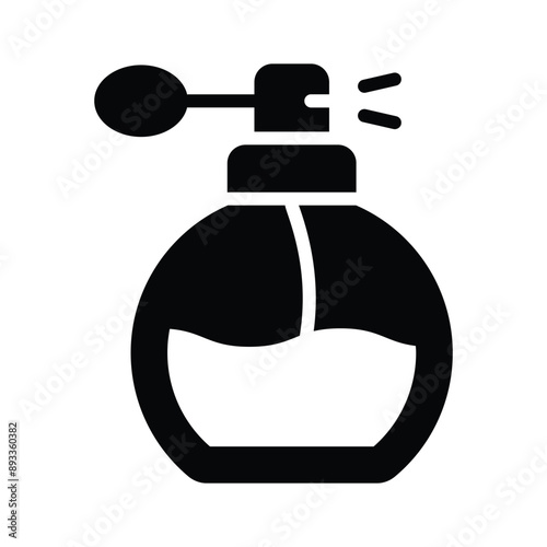 A scalable icon of perfume bottle, unique vector of fragrance bottle