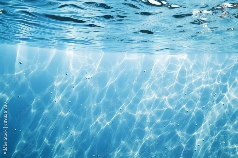 Processed collage of blue water waves texture in sunlight. Background for banner, backdrop Processed collage of blue water waves texture in sunlight. Background for banner, backdrop