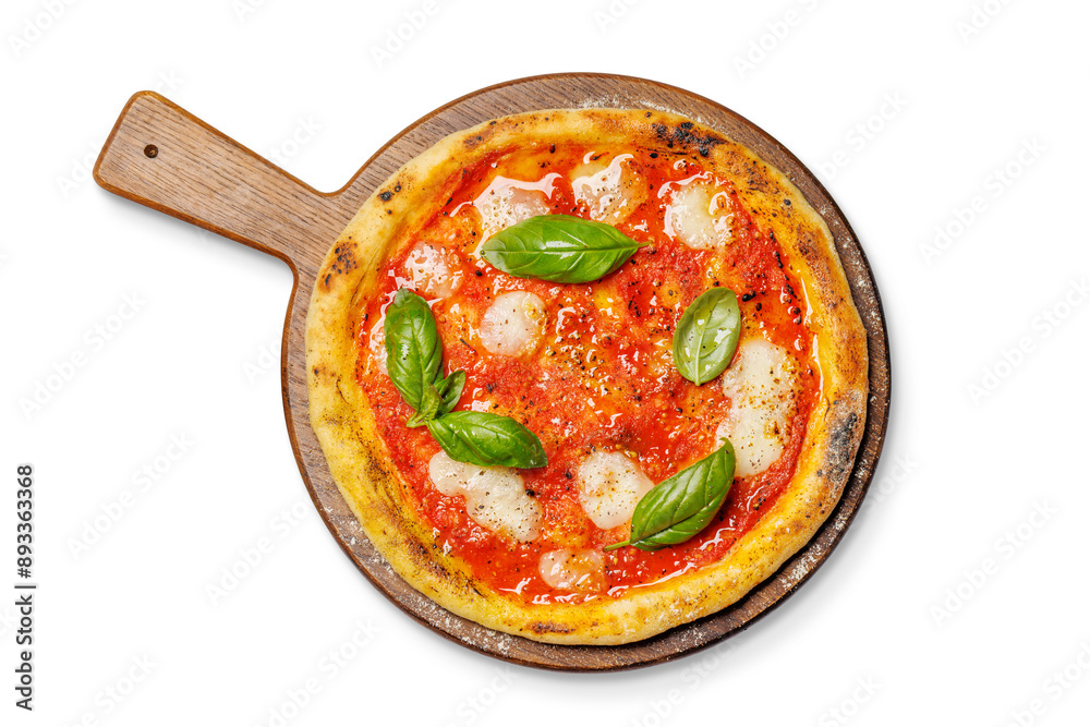 Margarita pizza with tomatoes, mozzarella cheese and basil Margarita pizza with tomatoes, mozzarella cheese and basil