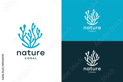 Mega set of collection icon Neuron Nerve Cell vector template, Coral Seaweed logo design inspiration