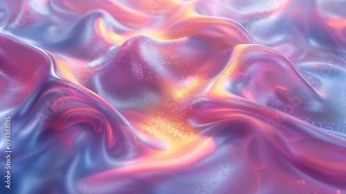 Wallpaper Mural Abstract digital art with colorful, smooth waves and glowing highlights in shades of pink, purple, and blue. Torontodigital.ca