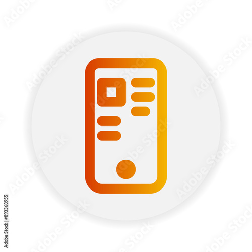 Online shopping page outline icon. with gradient color suitable for ecommerce, business and interface symbol icons