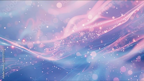 Tranquil background with blue and pink colors liquid-like textures and twinkling lights