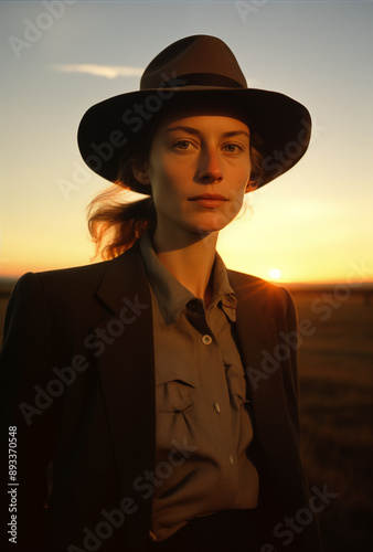 모자를 쓴 여성의 초상화