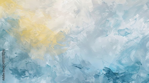 Wallpaper Mural Gentle pastel blue yellow and gray strokes with soft reflections wallpaper Torontodigital.ca