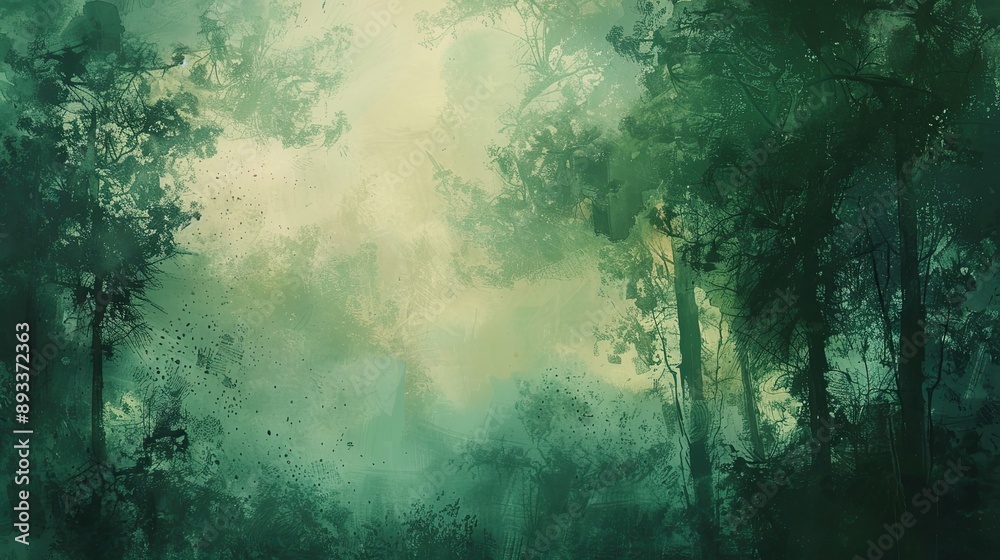 Abstract wallpaper with soft green and brown strokes and dreamy elements Abstract wallpaper with soft green and brown strokes and dreamy elements