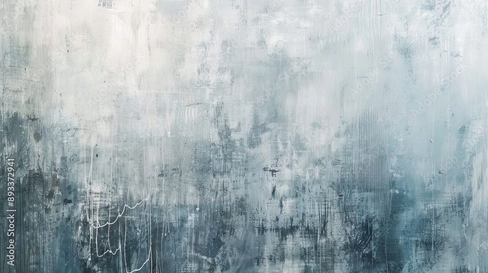 Fototapeta premium Background featuring muted silvers and blues abstract raindrops and soft glow