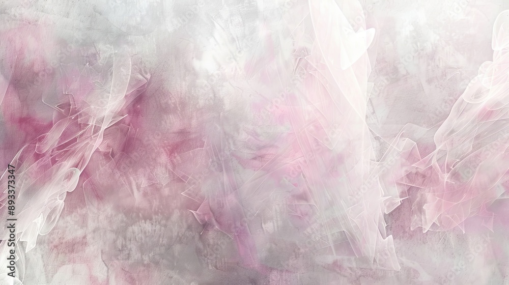 Fototapeta premium Abstract pinks and silvers background ghostly wings and light