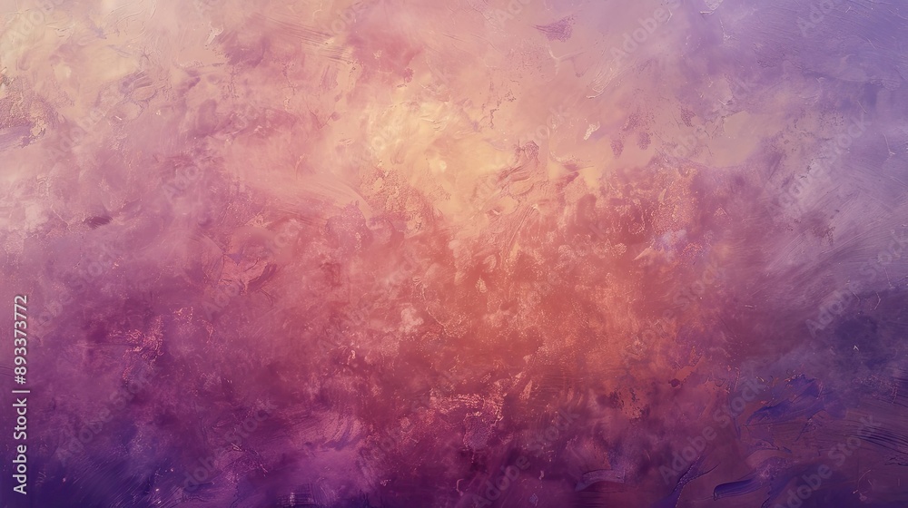 Obraz premium Fluid brush strokes in lavender and sienna with twilight skies as background