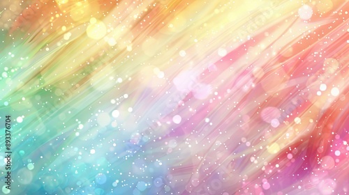 Rainbow backdrop with bold strokes and delicate starry specks and light spots