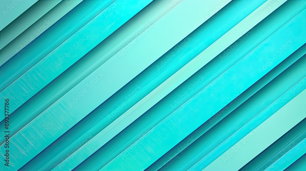 Fototapeta premium Abstract turquoise wallpaper with diagonal stripes for an energetic background