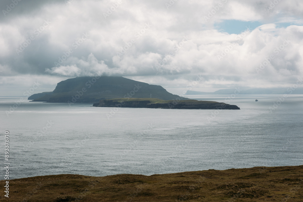 Nolsoy island in Faroe island beautiful landscape in summer time Nolsoy island in Faroe island beautiful landscape in summer time