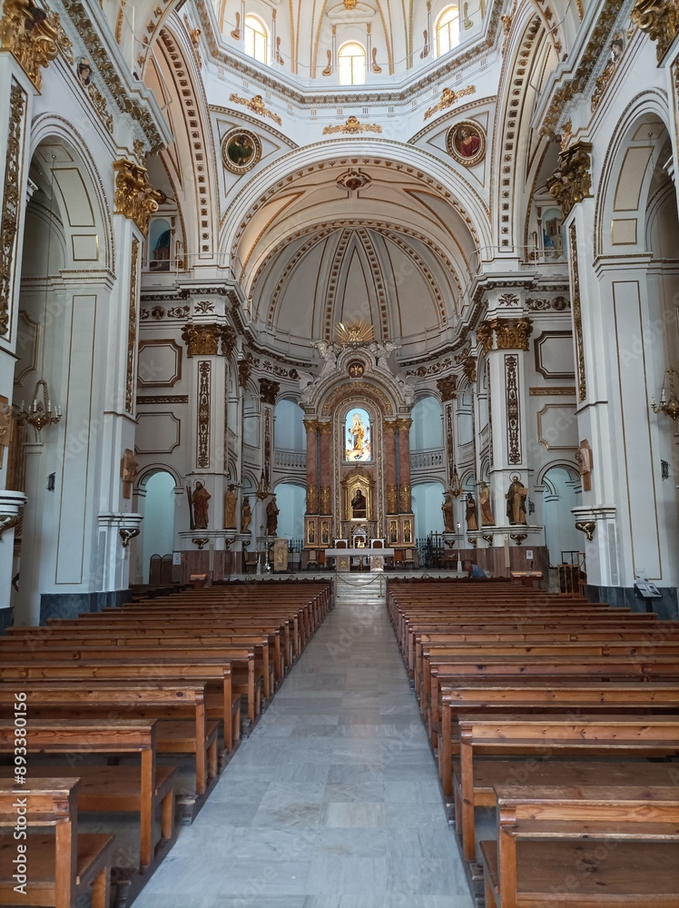 Fototapeta premium Altea, Spain Inside of Our Lady of Consuelo church in Altea,