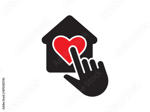 Icon a house representation, isolated against a clean background. This simple vector symbol evokes a sense of warmth and security, embodying the concept of home.