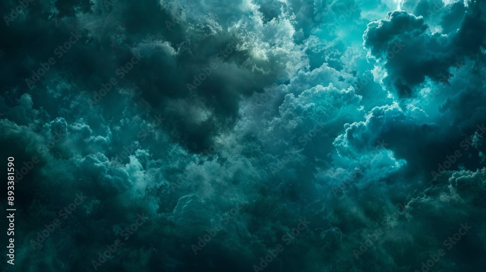 A dramatic and dark sky filled with thick, stormy clouds. An atmosphere of tension and awe is created as the sky is both beautiful and threatening. and. A dramatic and dark sky filled with thick, stormy clouds. An atmosphere of tension and awe is created as the sky is both beautiful and threatening. and.