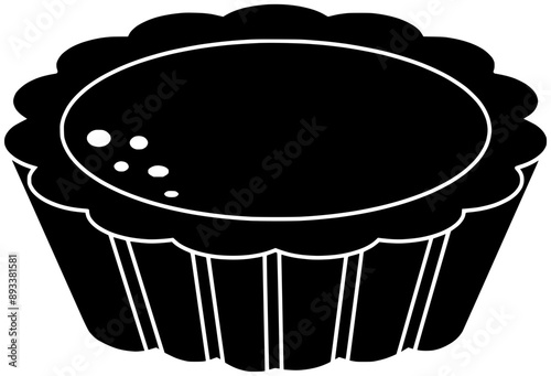 sweet illustration cake silhouette tart logo egg icon custard outline bakery tasty pastry portuguese pie dessert snack breakfast delicious shape traditional cream golden for vector graphic background