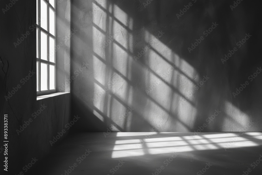 empty pastel charcoal background for product presentation with shadow and light from windows empty pastel charcoal background for product presentation with shadow and light from windows