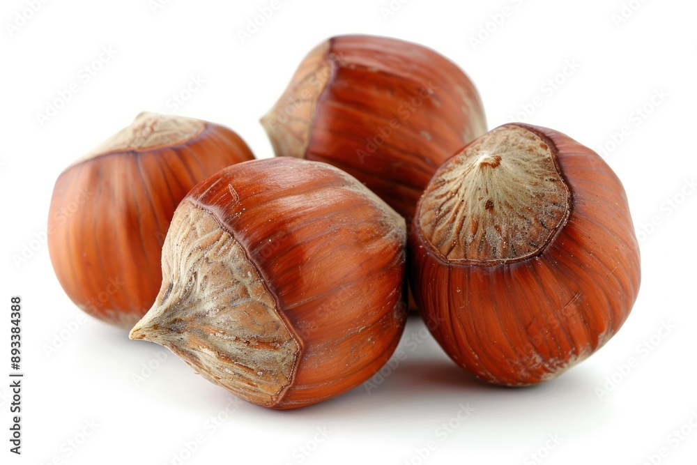 Extra big hazelnuts isolated on a white background Extra big hazelnuts isolated on a white background