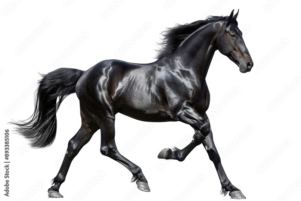 Black shiny Arabian horse stallion animal mammal. Black shiny Arabian horse stallion animal mammal.