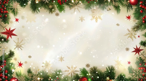 Festive Green Christmas Background