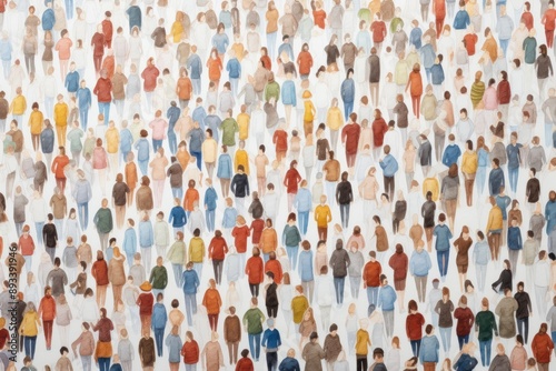 Crowd backgrounds art abundance.