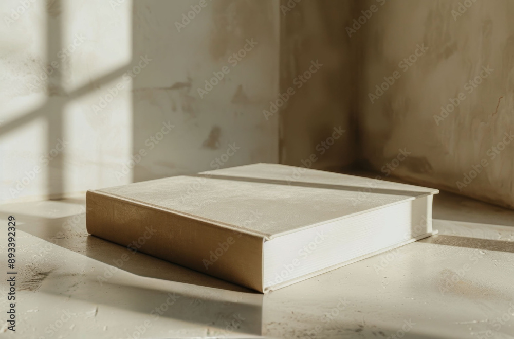 White Book on a Floor With Window Light