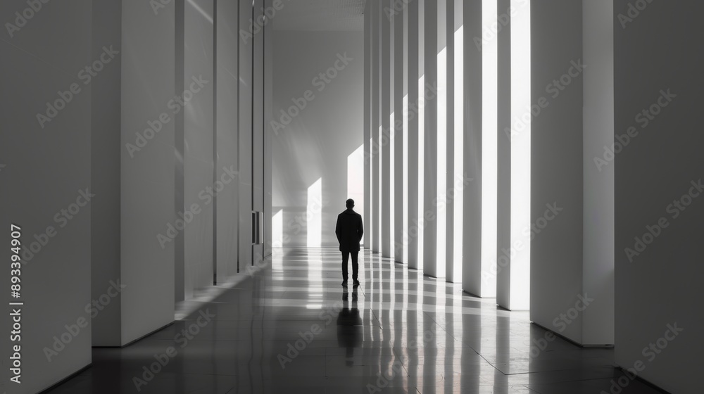Obraz premium Reflections that convey the theme of isolation and solitude.