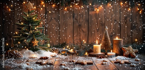 Festive Gingerbread Cookies and Candles