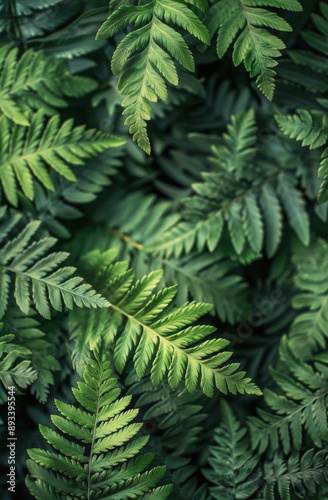 Lush Green Fern and Leaf Pattern