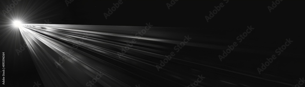 Light Emerging Background Elegant Beam of Light Emerging on Abstract Black Background ...