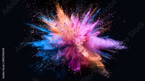 Vibrant Burst of Color Stunning HighResolution Powder Explosion for Artistic and Festive Themes