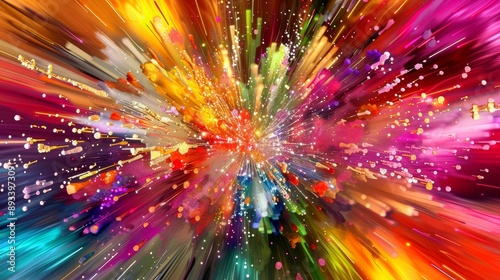 Colorful Explosion A Vibrant Burst of Joy and Creativity for Festive and Artistic Designs