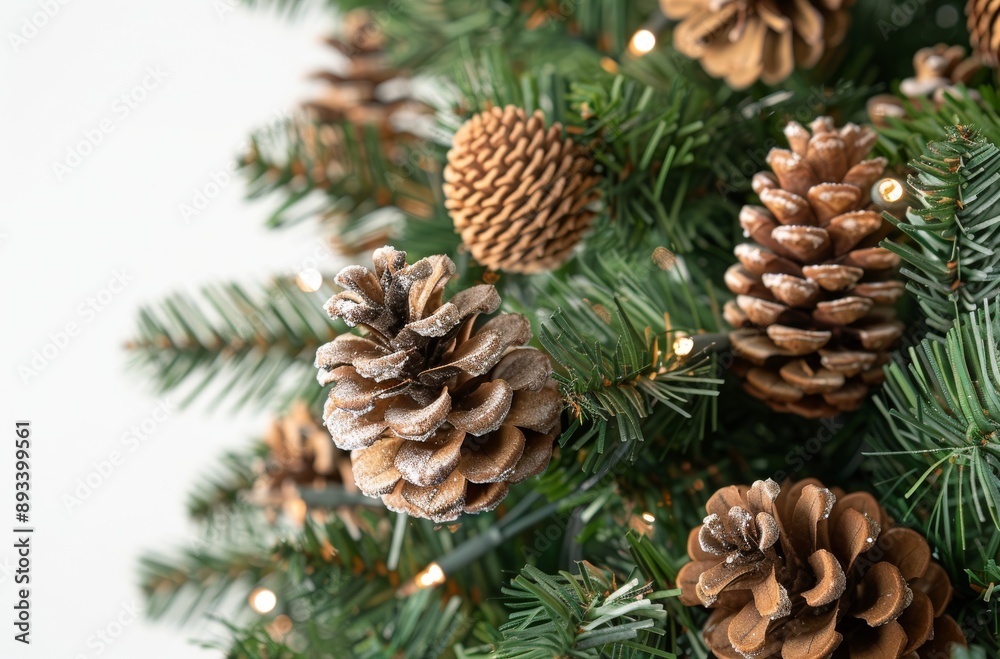 Pine Cones on Christmas Tree