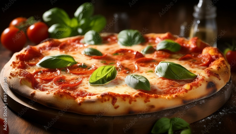italian pizza margherita, AI generated italian pizza margherita, AI generated