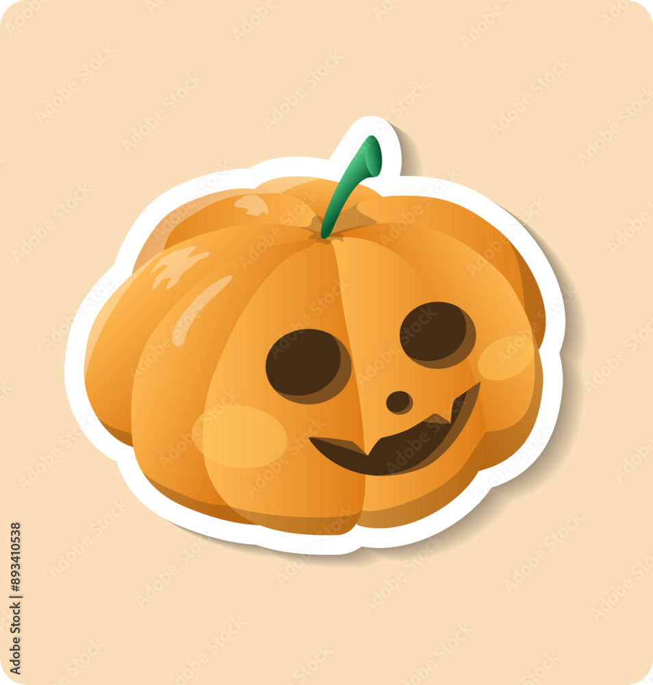 custom made wallpaper toronto digitalSmiling halloween pumpkin glowing under the night sky with stars and moon