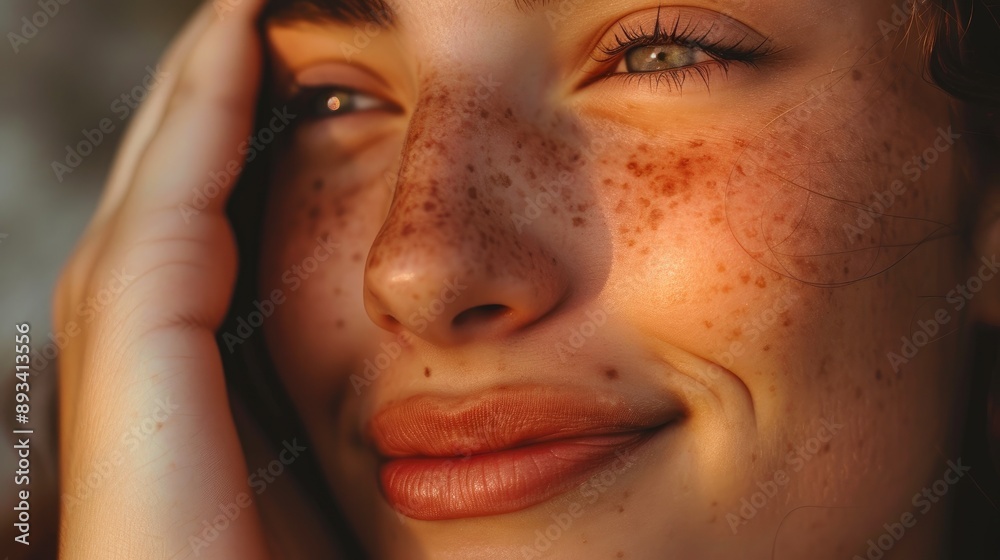 Fototapeta premium Beautiful Woman’s Face with Subtle Expression