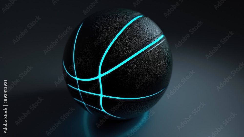 Minimalistic Design Basketball with Lighting Effects Minimalistic Design Basketball with Lighting Effects