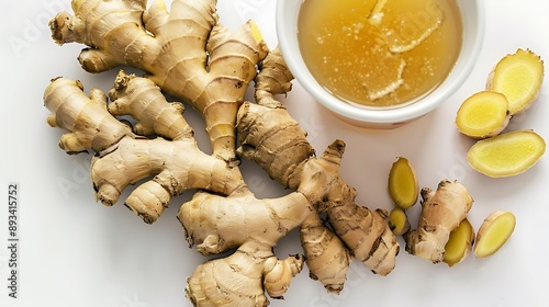 Beverage Ginger Drink West Africa Niger Famous ginger drink white background photo