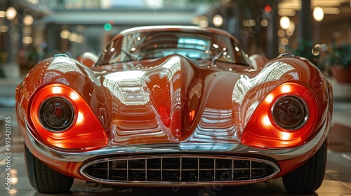 Classic Car Closeup: A Vintage Sports Car in Focus