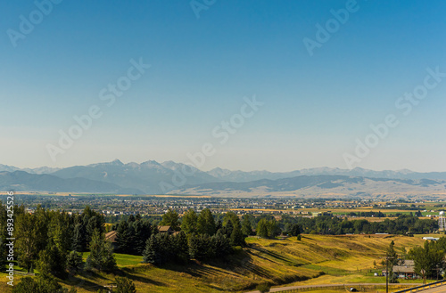 Photos Aerial view of the city of Bozeman, Montana