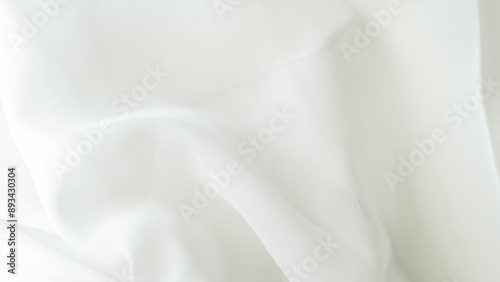 Bild auf Leinwand Elegant white tulle background for home textiles and wedding dress fabric