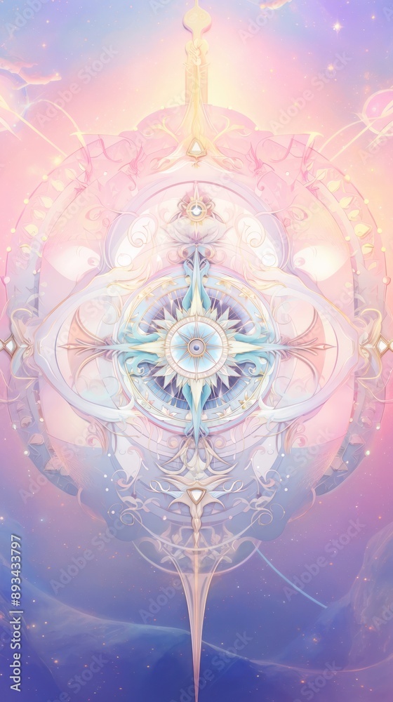 Compass pattern crystal art. Compass pattern crystal art.