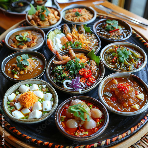 Thai food plating photo