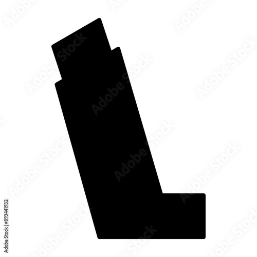 Asthma inhaler design icon, medicine health care sign, graphic vector illustration