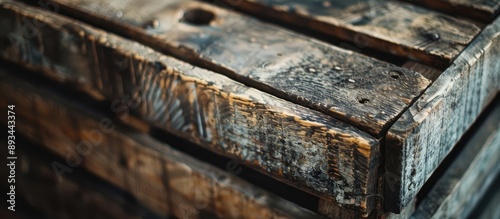 Close up view of an aged wo...