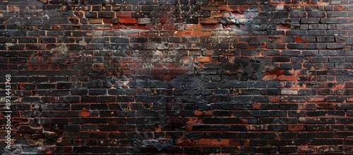 Create a unique concept by customizing a brick wall with copy space image